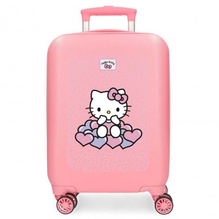 SANRIO | Valise enfant Hello Kitty "Heart & Dots" rose | Bagage cabine fille chaton pas cher