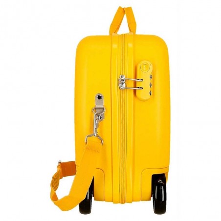 DISNEY | Valise trotteur Le Roi Lion "Explore the wild" jaune | Bagage enfant à chevaucher ludique