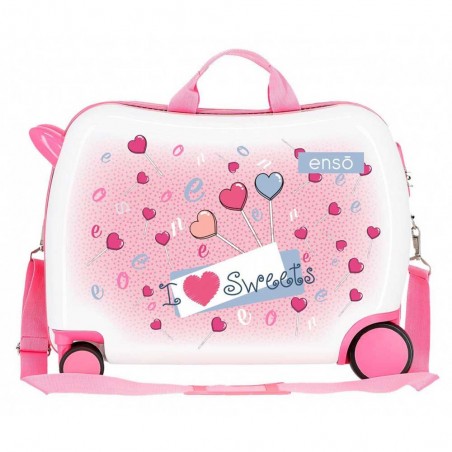 ENSO | Valise trotteur enfant "Fantasy" | Bagage fille ludique à chevaucher décor girly pas cher