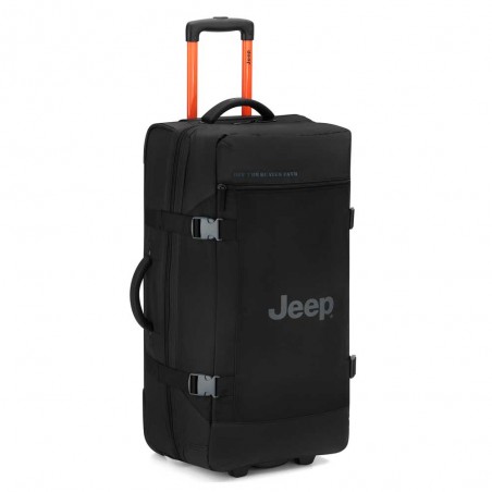 JEEP | Sac de voyage trolley L JS007C noir | Valise à roulettes style baroudeur grande taille soute