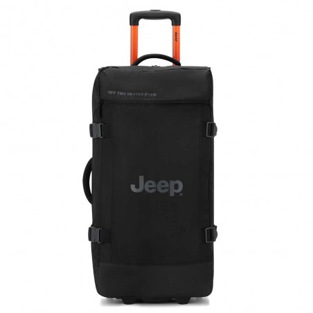 JEEP | Sac de voyage trolley L JS007C noir | Valise à roulettes style baroudeur grande taille soute