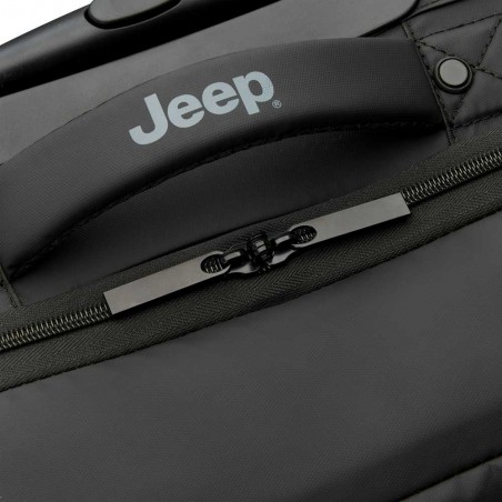 JEEP | Sac de voyage trolley S JS007C bruine grise | Valise cabine style baroudeur