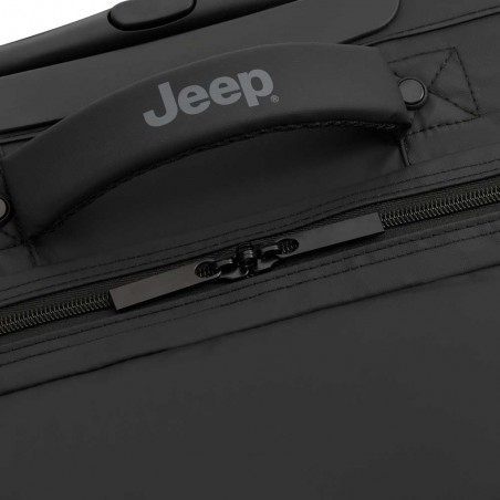 JEEP | Sac de voyage trolley L JS007C noir | Valise à roulettes style baroudeur grande taille soute