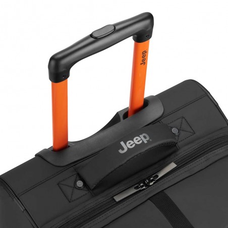 JEEP | Sac de voyage trolley L JS006B noir | Bagage soute grande taille 73cm style baroudeur