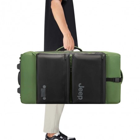 JEEP | Sac de voyage trolley L JS006B vert orme | Bagage soute grande taille 73cm style baroudeur