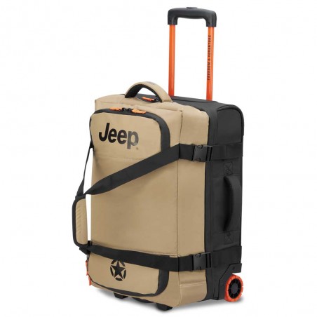 JEEP | Sac de voyage trolley S JS005A sable chaud | Valise cabine souple homme style baroudeur