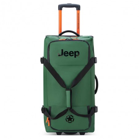 JEEP | Sac de voyage trolley L JS005A vert orme | Valise soute 73cm souple homme style baroudeur