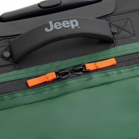 JEEP | Sac de voyage trolley L JS005A vert orme | Valise soute 73cm souple homme style baroudeur