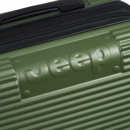 JEEP | Valise cabine S extensible JH001A vert | Bagage petite taille style baroudeur robuste homme original