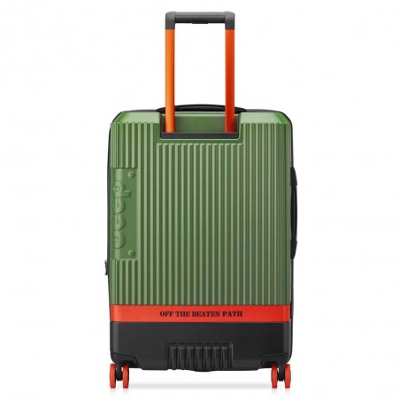 JEEP | Valise soute M extensible JH001A vert | Bagage 4 roues taille moyenne style baroudeur robuste