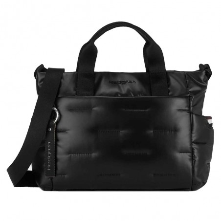 Hedgren | Sac à main "Softy" noir | Sac femme porté main avec bandoulière original pas cher