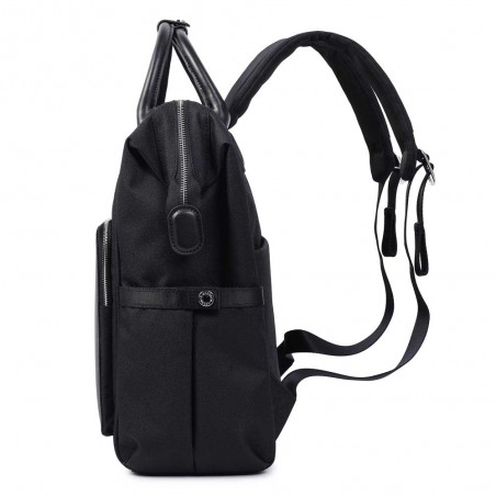 HEDGREN | Sac à dos femme "Moka" M 14" noir | Sac femme poche ordinateur haute qualité