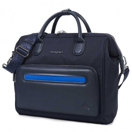 HEDGREN | Porte-documents PC femme "Galao" peacoat blue | Sacoche ordinateur élégante