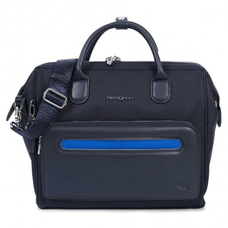 HEDGREN | Porte-documents PC femme "Galao" peacoat blue | Sacoche ordinateur élégante