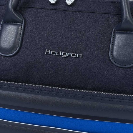 HEDGREN | Porte-documents PC femme "Galao" peacoat blue | Sacoche ordinateur élégante