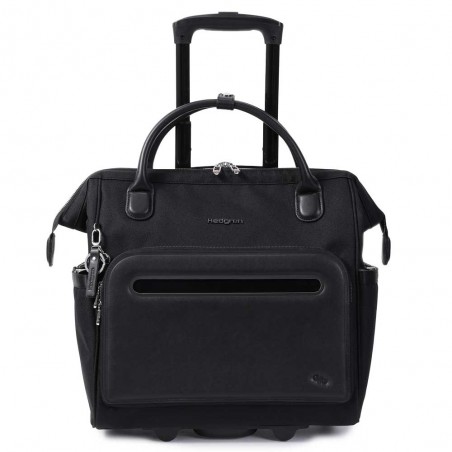 HEDGREN | Sacoche trolley PC femme "Venti" noir | Pilot case à roulettes élégant professionnel