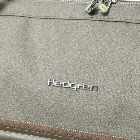 HEDGREN | Sacoche trolley PC femme "Venti" vintage taupe | Pilot case à roulettes élégant professionnel