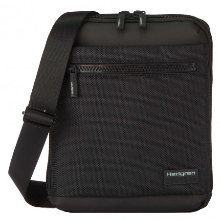 Hedgren | Sacoche bandoulière "Chip" noir | Pochette homme porté croisé type crossbody haute qualité