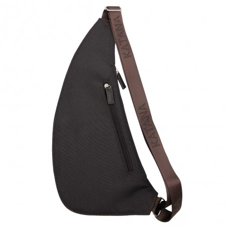 Katana | Sac holster homme "Ned" marron chocolat | Sacoche crossbody nylon et cuir pas cher