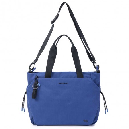 HEDGREN | Sac à main multifonctions "Satoshi" bellwether blue | Sac femme fourre-tout poche PC ville travail loisirs