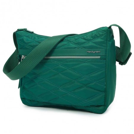 HEDGREN | Sac bandoulière "Harper's" S new quilt varsity green | Sac femme porté croisé ultra léger design épuré pas cher