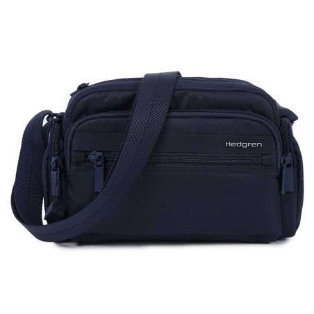 HEDGREN | Sac bandoulière "Emily" bleu marine | Sac femme porté croisé léger avec poches design épuré haute qualité