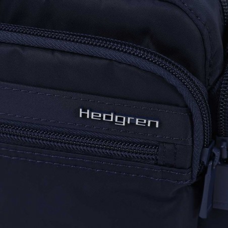 HEDGREN | Sac bandoulière "Emily" bleu marine | Sac femme porté croisé léger avec poches design épuré haute qualité