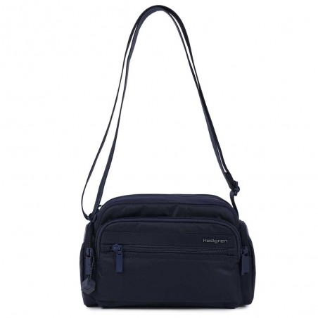 HEDGREN | Sac bandoulière "Emily" bleu marine | Sac femme porté croisé léger avec poches design épuré haute qualité