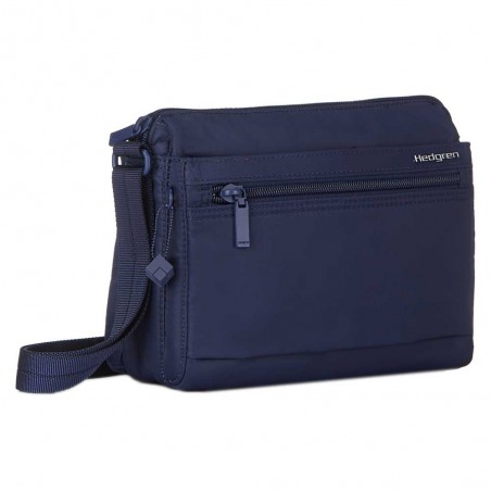 HEDGREN | Sac bandoulière "Eye" bleu marine | Sac femme porté croisé léger avec poches design épuré haute qualité