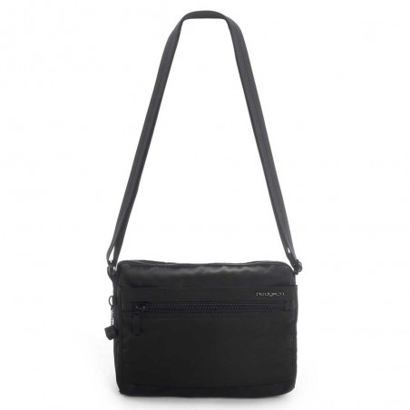 HEDGREN | Sac bandoulière "Eye" noir | Sac femme porté croisé léger avec poches design épuré haute qualité