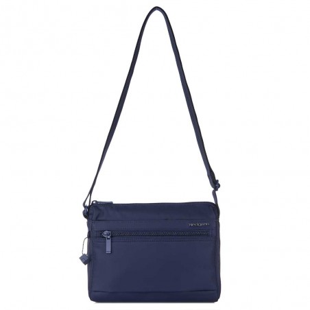 HEDGREN | Sac bandoulière "Eye" bleu marine | Sac femme porté croisé léger avec poches design épuré haute qualité