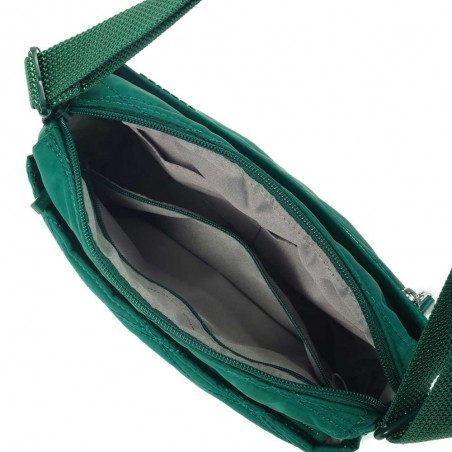 HEDGREN | Sac bandoulière "Eye" vert effet matelassé | Sac femme porté croisé léger avec poches design épuré haute qualité