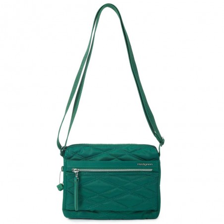 HEDGREN | Sac bandoulière "Eye" vert effet matelassé | Sac femme porté croisé léger avec poches design épuré haute qualité