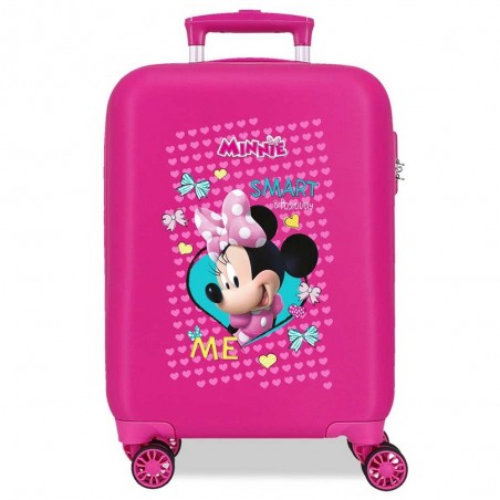 DISNEY | Valise enfant Minnie "Enjoy" rose fuchsia | Bagage cabine fille pas cher