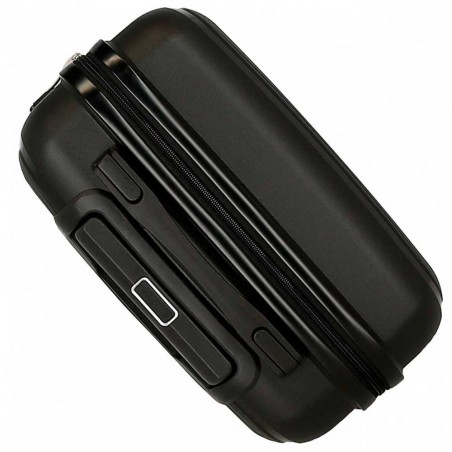 MOVOM | Valise cabine "Inari" noir | Bagage petite taille 4 roues polypropylène sécurisé pas cher