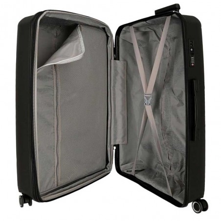 MOVOM | Valise soute 68cm extensible "Inari" noir | Bagage taille moyenne pas cher