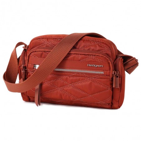 HEDGREN | Sac bandoulière "Emily" new quilt brandy brown | Sac femme porté croisé ultra léger pas cher