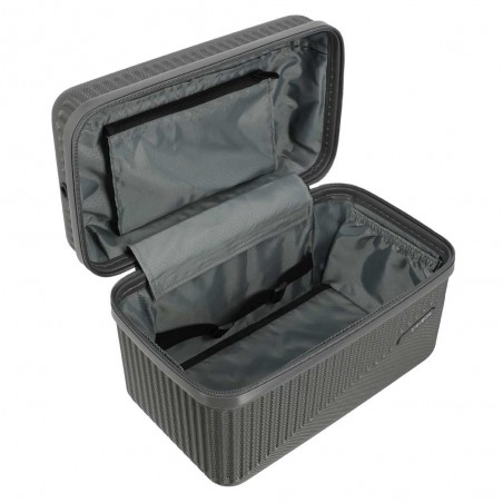 TRAVELITE | Vanity case rigide "Bali" gris anthracite | Beauty case cosmétique femme robuste pas cher