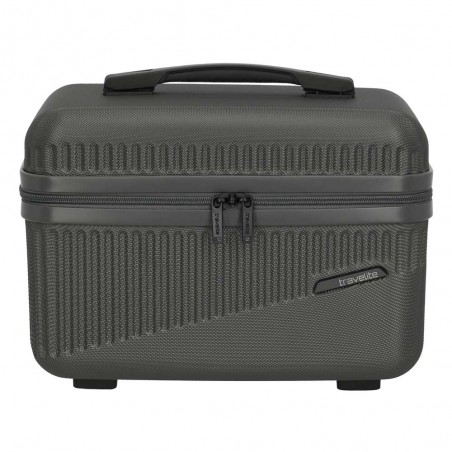 TRAVELITE | Vanity case rigide "Bali" gris anthracite | Beauty case cosmétique femme robuste pas cher