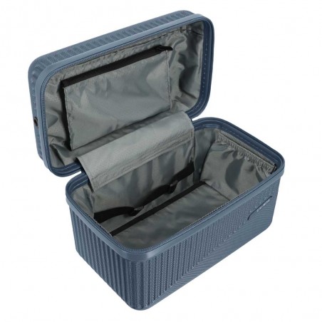 TRAVELITE | Vanity case rigide "Bali" bleu | Beauty case cosmétique femme robuste pas cher