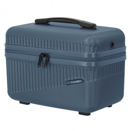 TRAVELITE | Vanity case rigide "Bali" bleu | Beauty case cosmétique femme robuste pas cher