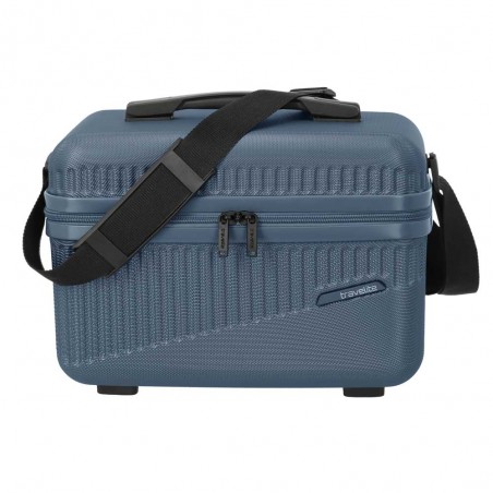 TRAVELITE | Vanity case rigide "Bali" bleu | Beauty case cosmétique femme robuste pas cher