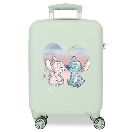 DISNEY | Valise enfant Stitch "I heart you" menthe | Bagage cabine fille pas cher