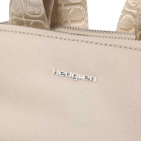 HEDGREN | Sac à dos femme "Latte" birch | Sac à main ville porté dos élégant beige