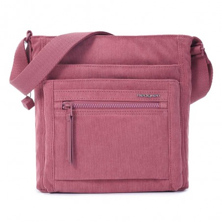 HEDGREN | Sac bandoulière "Orva" corduroy dusty rose | Sac femme porté croisé en velours côtelé original