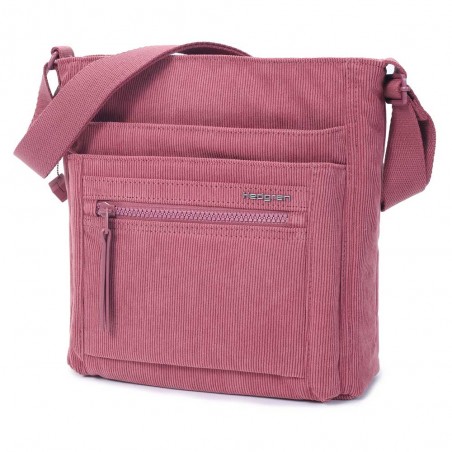 HEDGREN | Sac bandoulière "Orva" corduroy dusty rose | Sac femme porté croisé en velours côtelé original