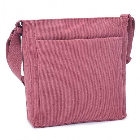 HEDGREN | Sac bandoulière "Orva" corduroy dusty rose | Sac femme porté croisé en velours côtelé original