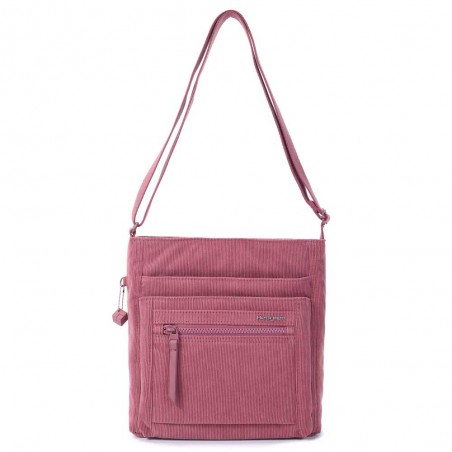 HEDGREN | Sac bandoulière "Orva" corduroy dusty rose | Sac femme porté croisé en velours côtelé original