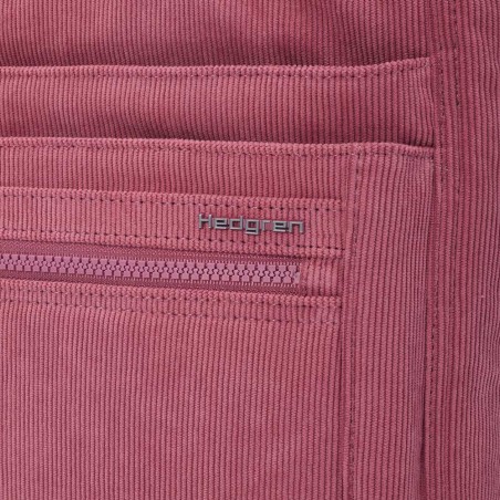 HEDGREN | Sac bandoulière "Orva" corduroy dusty rose | Sac femme porté croisé en velours côtelé original