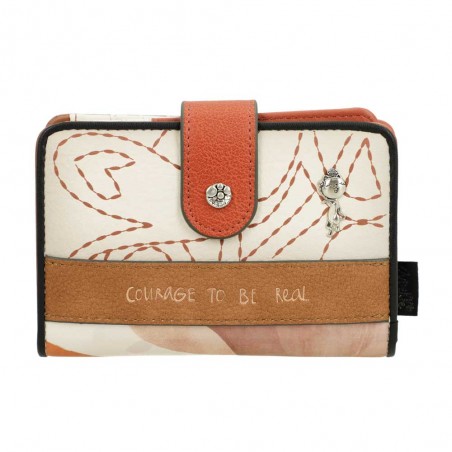 ANEKKE | Portefeuille compact femme "Alma" | Porte-monnaie et cartes taille moyenne style original pas cher